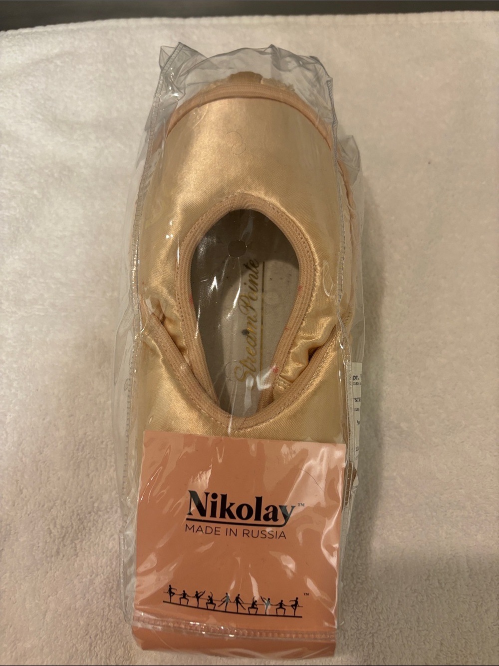 Nikolay Women's Satin Ballet Slippers in Light Peach